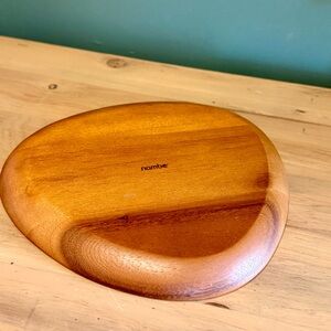 Nambe Wood Cheese Board Round Serving Tray ~11” Charcuterie Platter